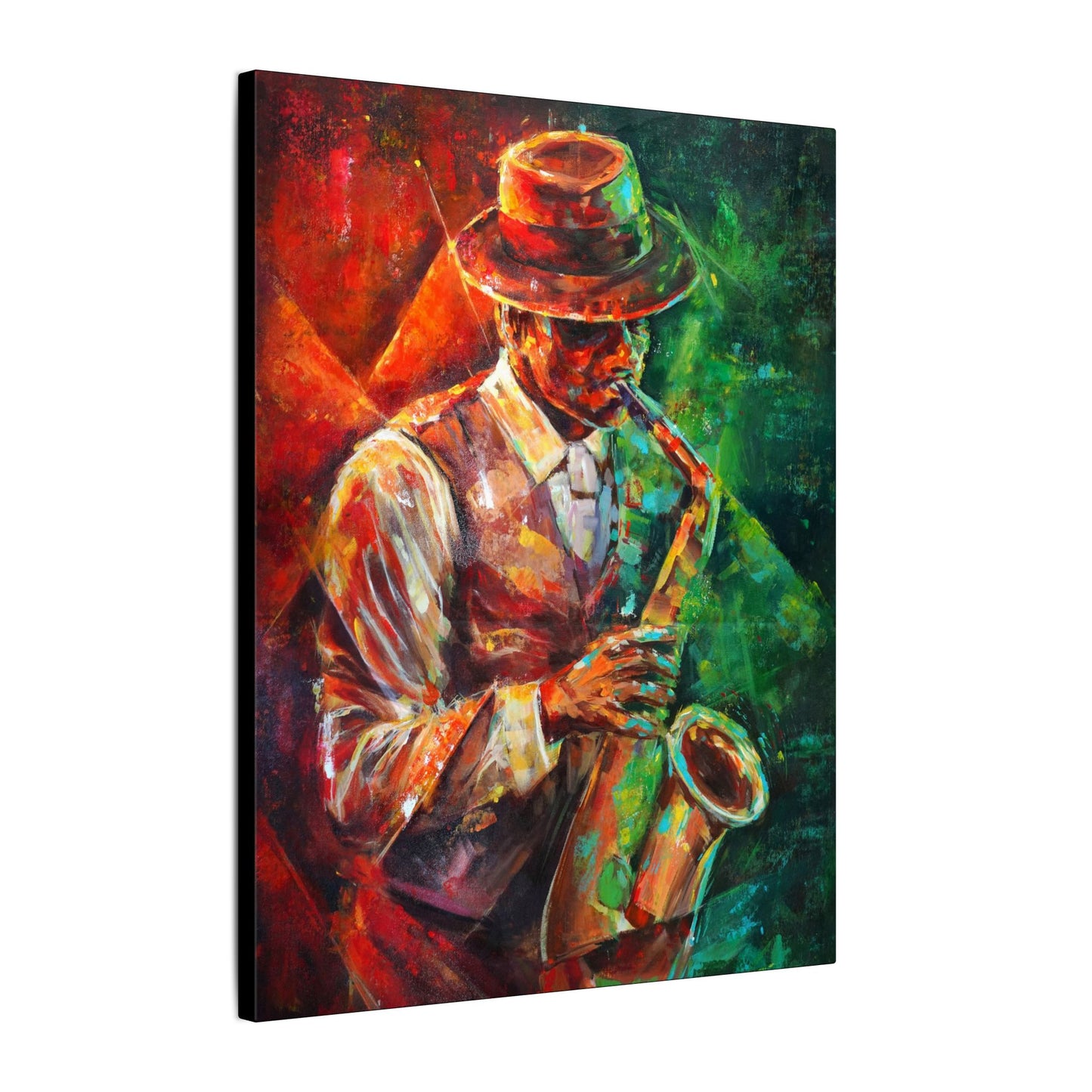 Saxophone Jazz Musician Matte Canvas