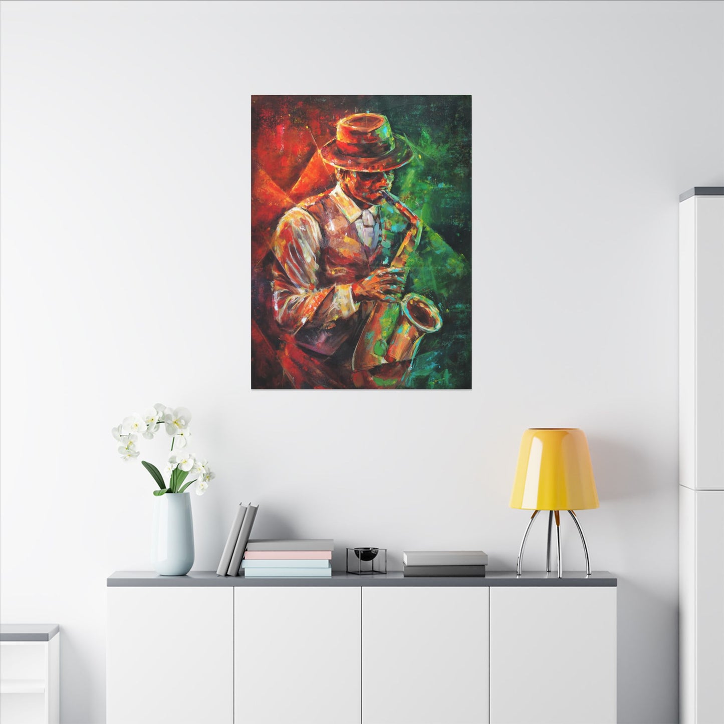 Saxophone Jazz Musician Matte Canvas