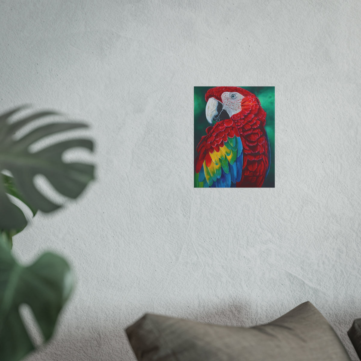 Scarlet Macaw Parrot Painting