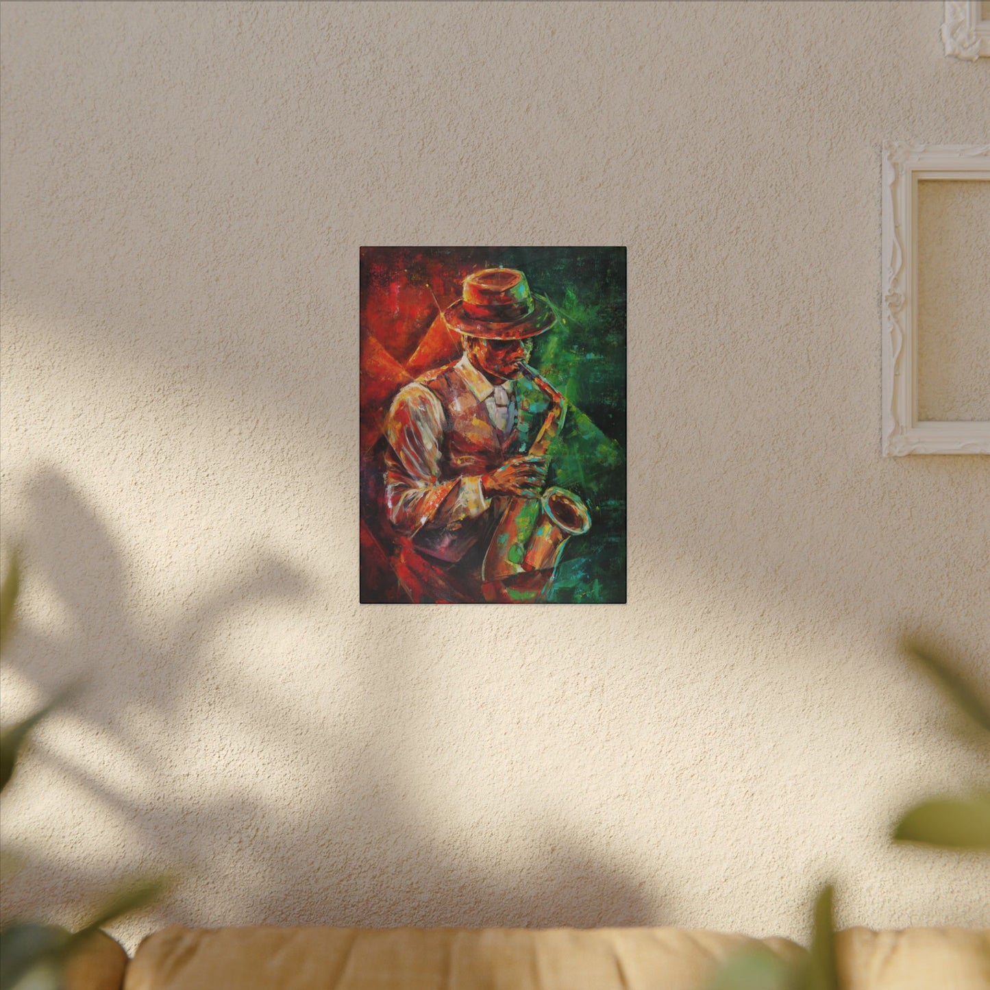 Saxophone Jazz Musician Matte Canvas