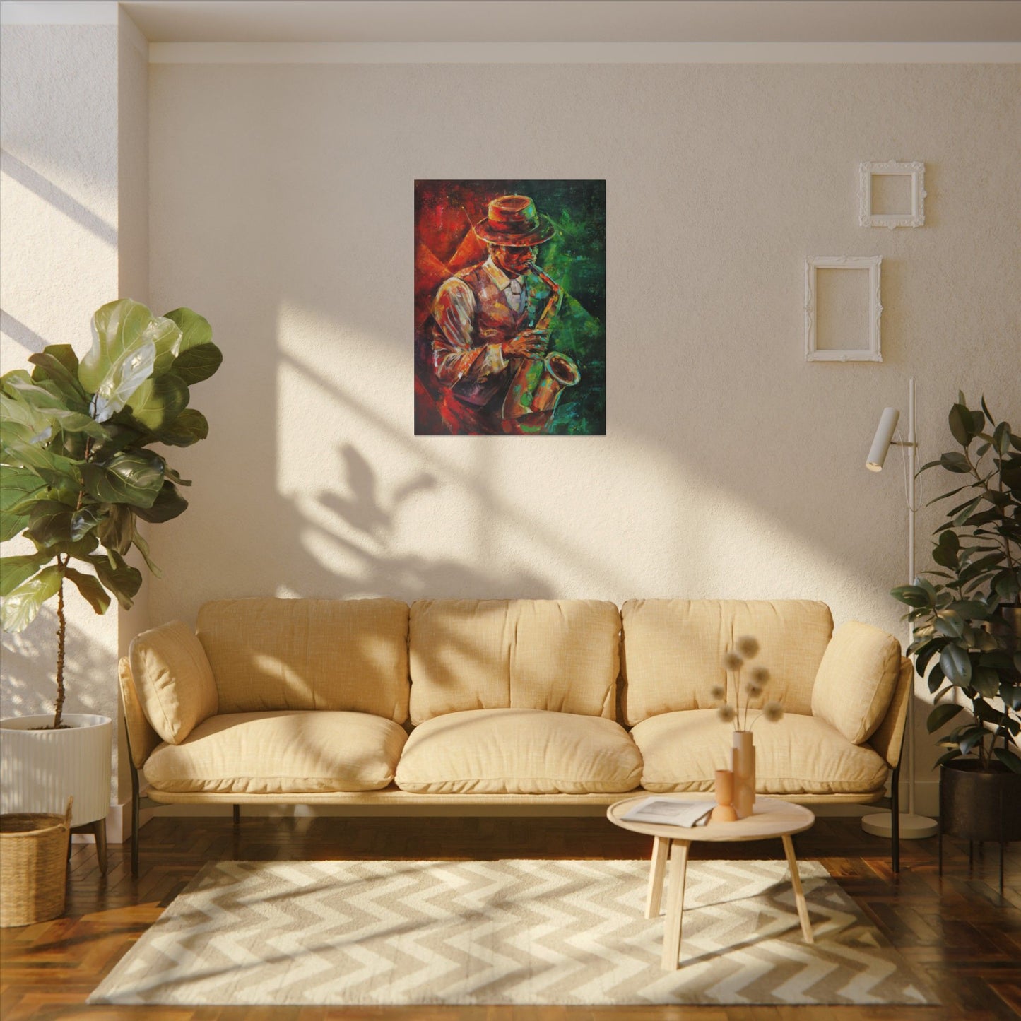 Saxophone Jazz Musician Matte Canvas