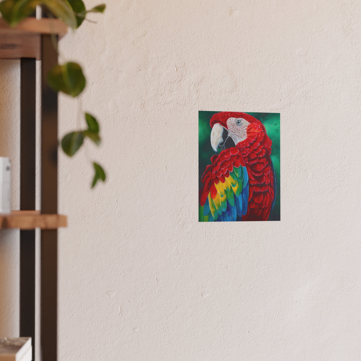 Scarlet Macaw Parrot Painting