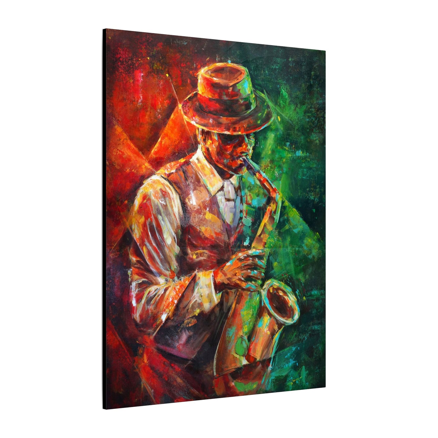Saxophone Jazz Musician Matte Canvas
