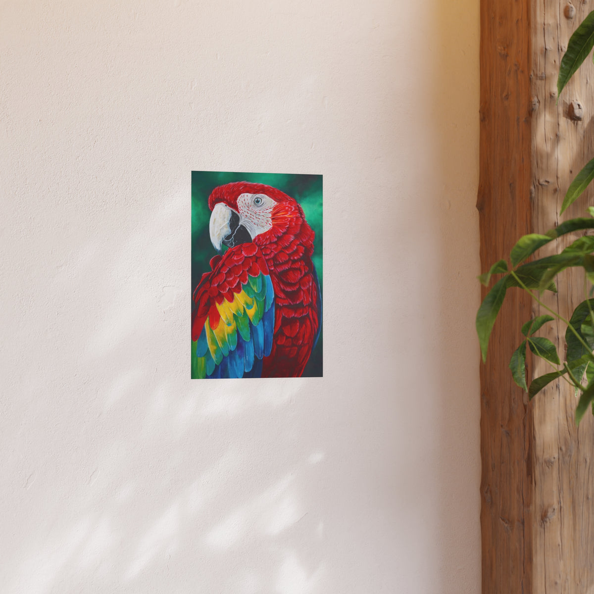 Scarlet Macaw Parrot Painting
